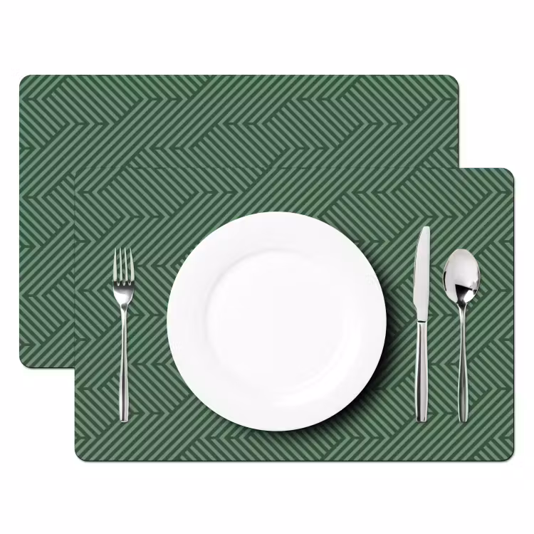 Groen - Strepen - Patroon Placemat vinyl groot 368 -zzsfeer2_Kitchenyeah-website
