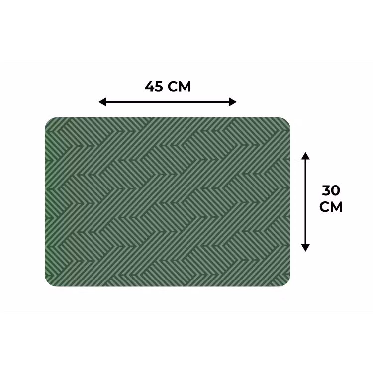 Groen - Strepen - Patroon Placemat vinyl groot 368 -specs
