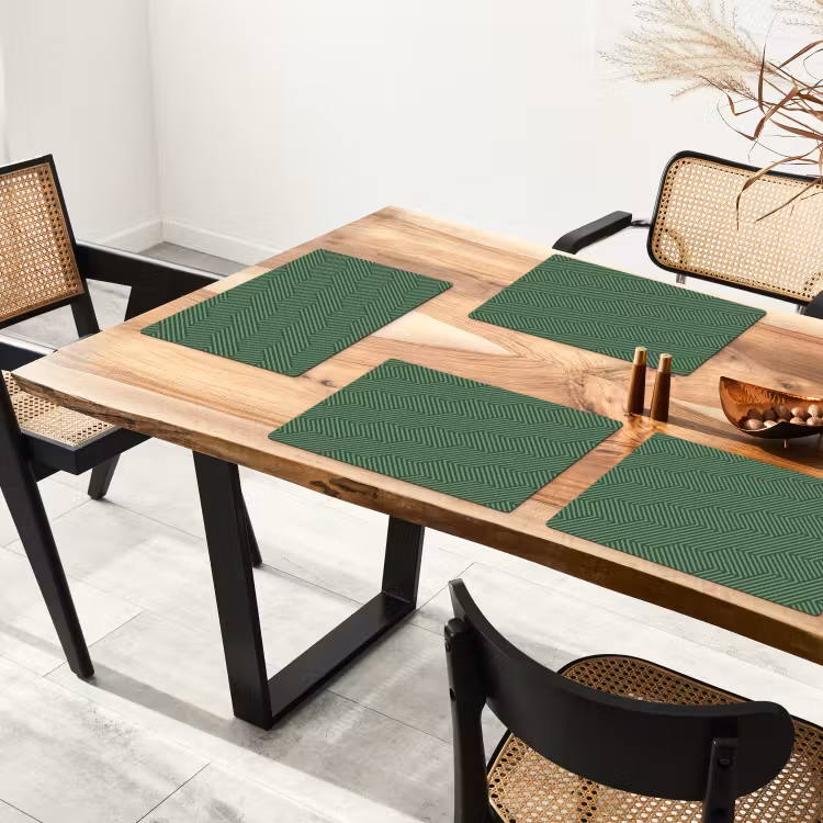 Groen - Strepen - Patroon Placemat vinyl groot 368 -zzsfeer4_Kitchenyeah-website