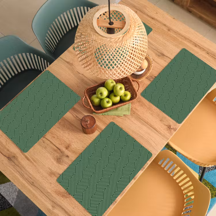 Groen - Strepen - Patroon Placemat vinyl groot 368 -zzsfeer5_Kitchenyeah-website