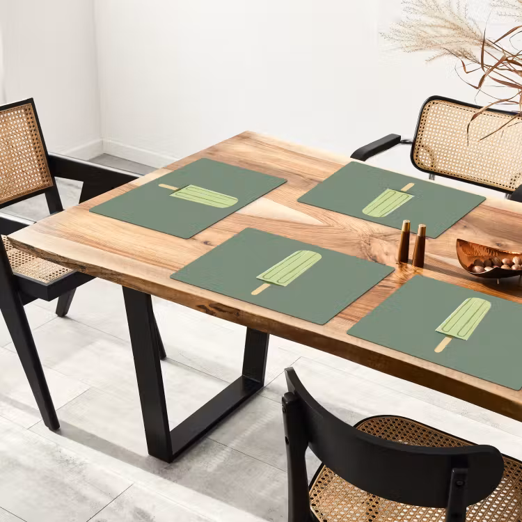 Groen - Waterijsje - Stokje - Illustratie Placemat vinyl groot -zzsfeer4_Kitchenyeah-website