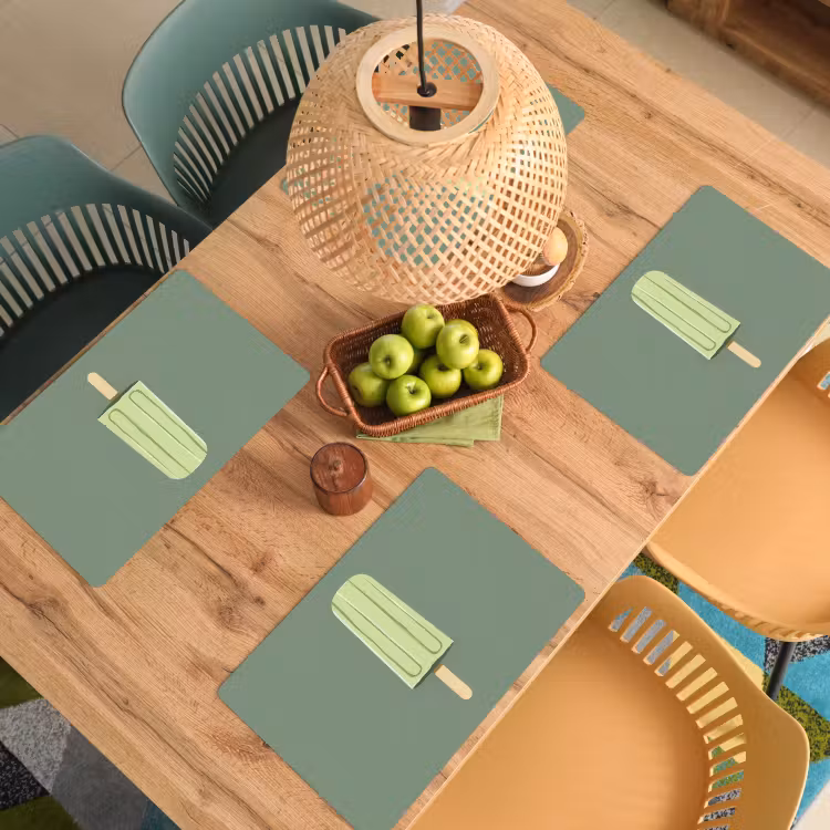 Groen - Waterijsje - Stokje - Illustratie Placemat vinyl groot -zzsfeer5_Kitchenyeah-website
