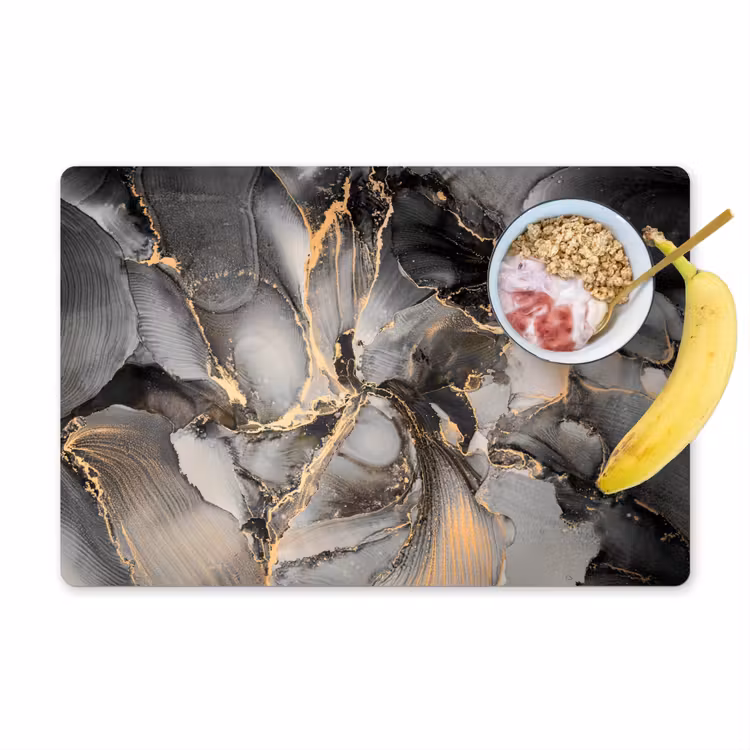 Grijs - Luxe - Goud - Marmer Placemat vinyl groot -zzzproduct_Kitchenyeah-website