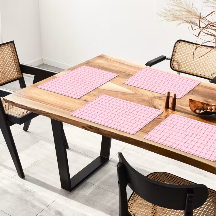 Raster - Patroon - Roze Placemat vinyl groot 368 -zzsfeer4_Kitchenyeah-website