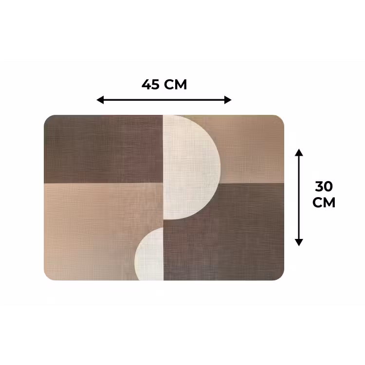 Raster - Halve cirkels - Contrast Placemat vinyl groot -specs