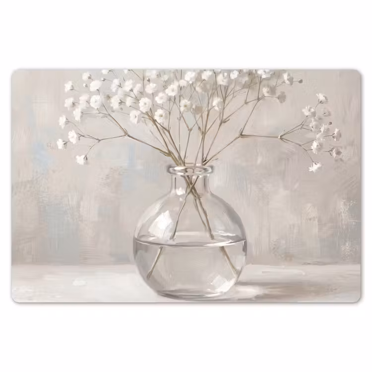 Gipskruid - Vaas - Wit Placemat vinyl groot -zzsfeer1_Kitchenyeah-website