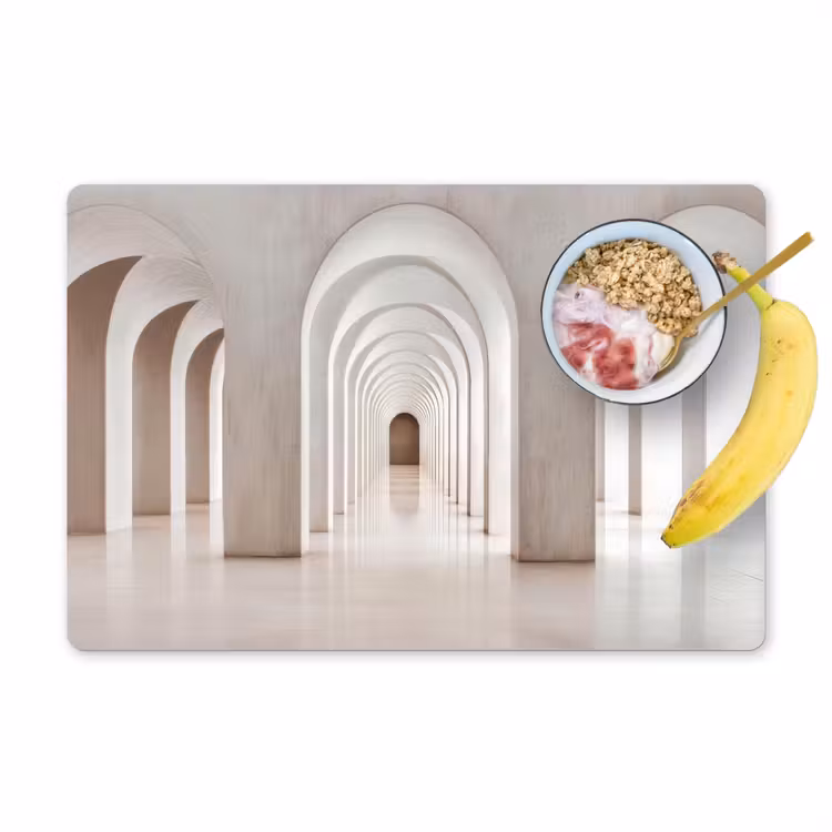 Hal - Bogen - Symmetrisch - Modern Placemat vinyl groot -zzzproduct_Kitchenyeah-website
