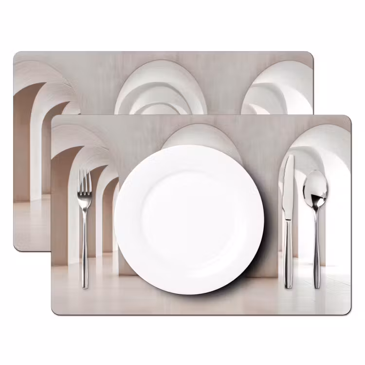 Hal - Bogen - Symmetrisch - Modern Placemat vinyl groot -zzsfeer2_Kitchenyeah-website