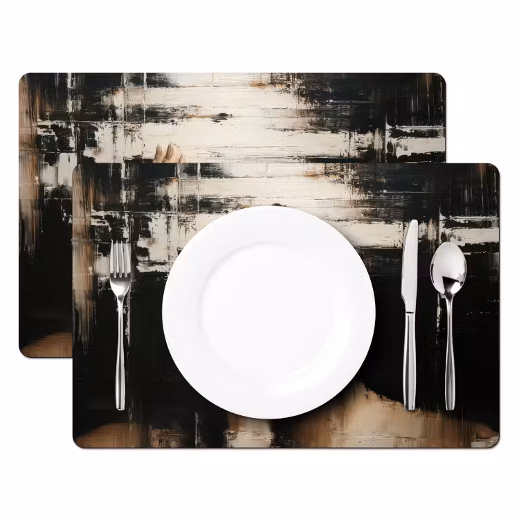 Hand - Gezicht - Strepen - Abstract Placemat vinyl groot -zzsfeer2_Kitchenyeah-website