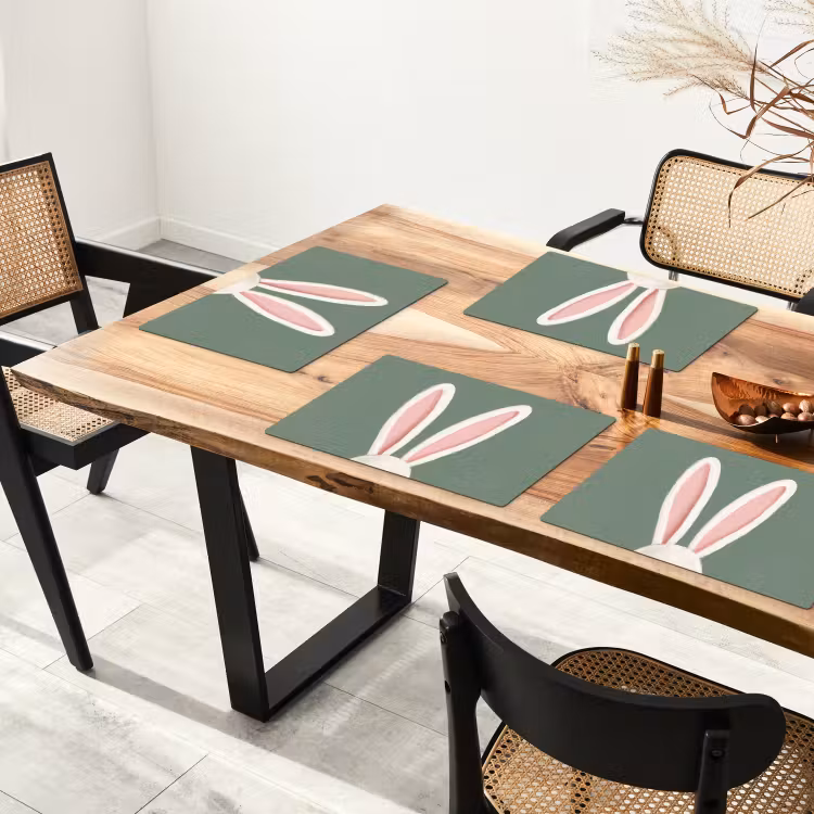 Hazen - Oren - Roze Placemat vinyl groot -zzsfeer4_Kitchenyeah-website
