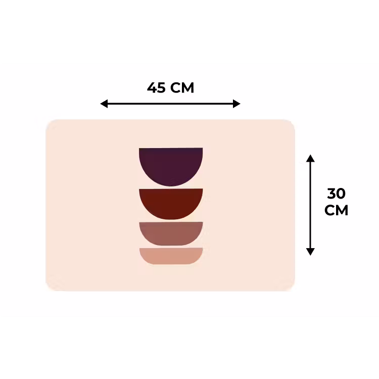 Harmonieus - Symmetrisch - Rood Placemat vinyl groot -specs