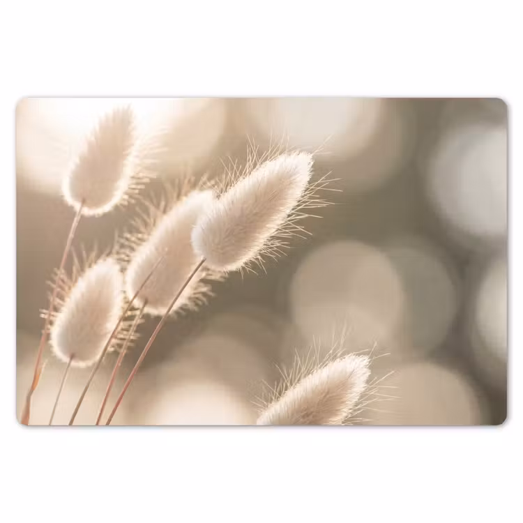 Hazestaartgras - Wit - Zonlicht Placemat vinyl groot -zzsfeer1_Kitchenyeah-website