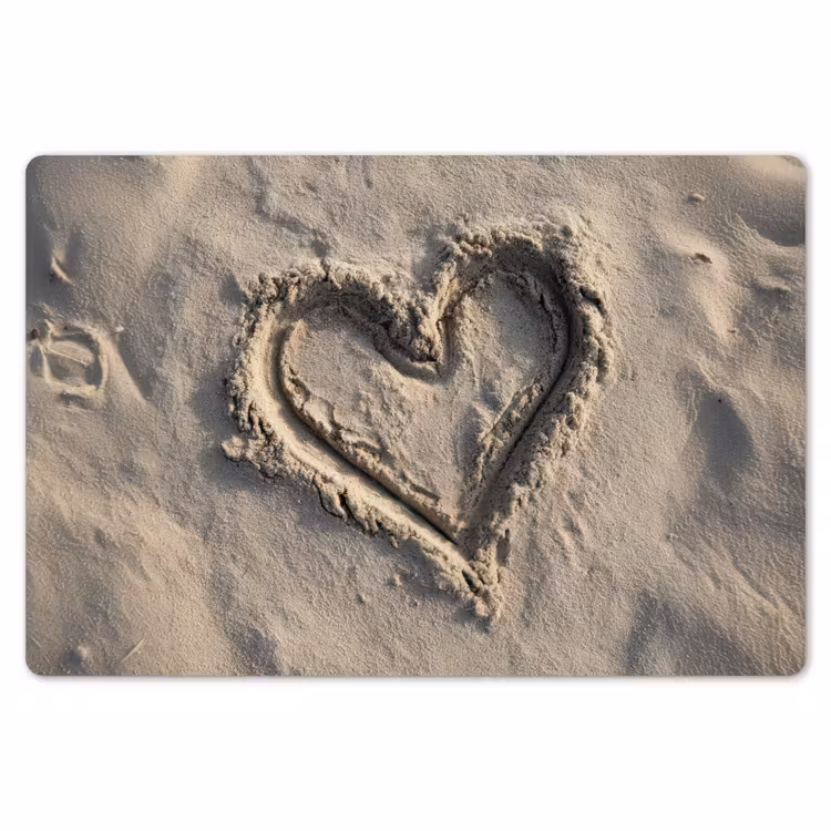 Hartvorm - Getekend - Beige - Zand Placemat vinyl groot -zzsfeer1_Kitchenyeah-website