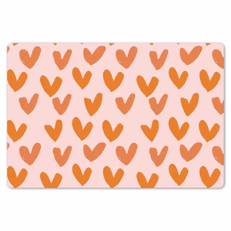 Hartjes - Getekend - Oranje Placemat vinyl groot 368 -zzsfeer1_Kitchenyeah-website