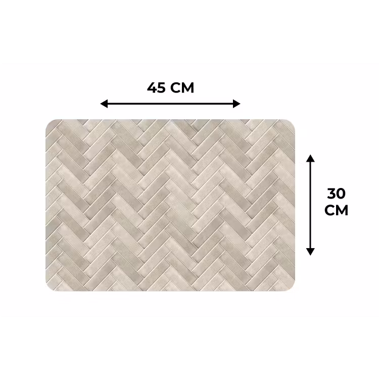 Visgraat - Wandtegel - Beige Placemat vinyl groot 368 -specs