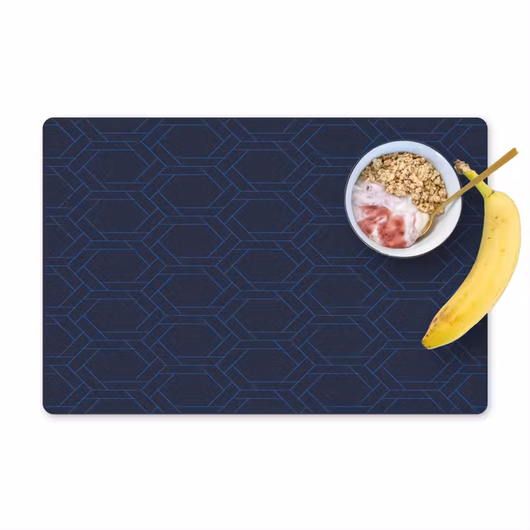 Hexagon - Patroon - Blauw Placemat vinyl groot 368 -zzzproduct_Kitchenyeah-website