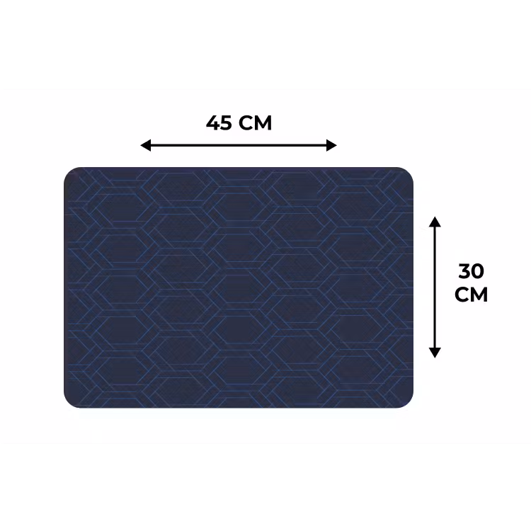 Hexagon - Patroon - Blauw Placemat vinyl groot 368 -specs