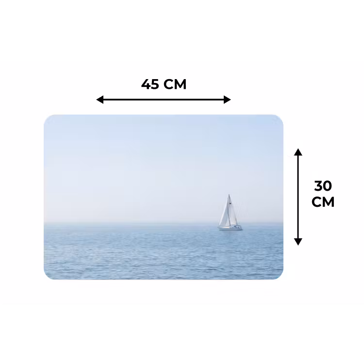 Horizon - Zeilboot - Zee Placemat vinyl groot -specs