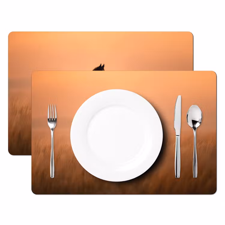 Paard - Grasveld - Zonsondergang Placemat vinyl groot -zzsfeer2_Kitchenyeah-website