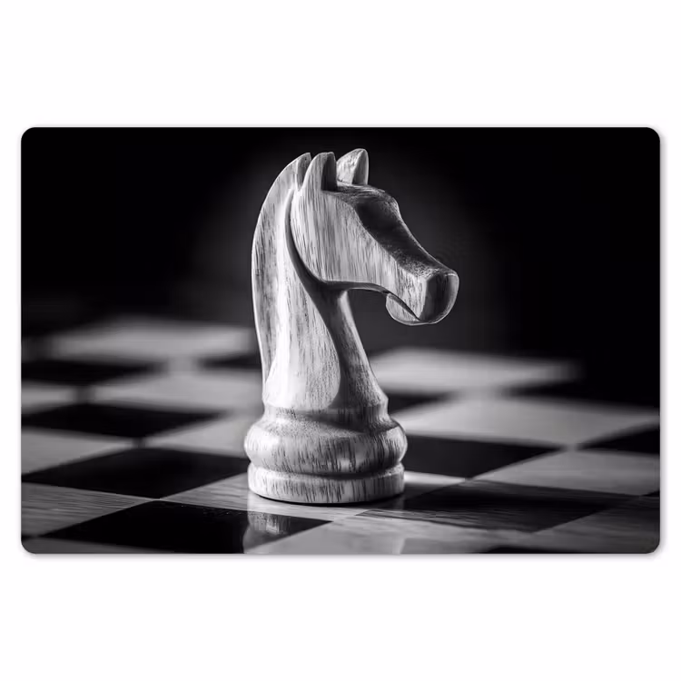 Paard - Hout - Schaalbord - Zwart Placemat vinyl groot -zzsfeer1_Kitchenyeah-website