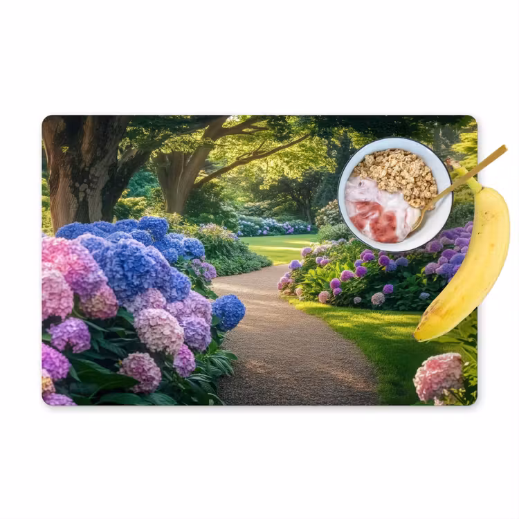Hortensia- Park - Pad Placemat vinyl groot -zzzproduct_Kitchenyeah-website