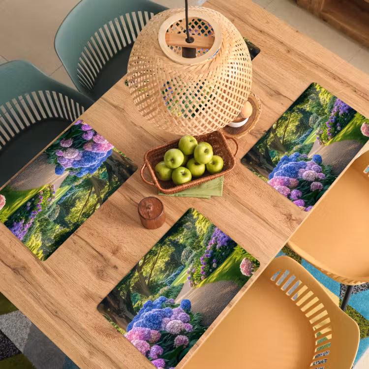 Hortensia- Park - Pad Placemat vinyl groot -zzsfeer5_Kitchenyeah-website