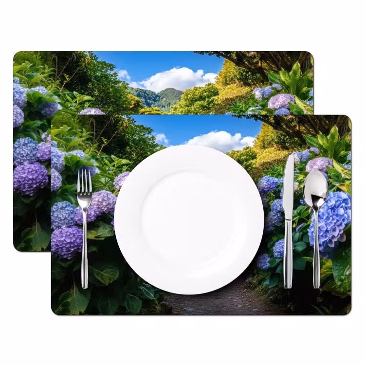 Hortsensia - Pad - Bloemen Placemat vinyl groot -zzsfeer2_Kitchenyeah-website