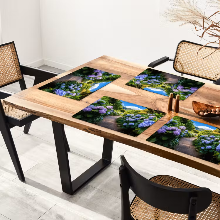Hortsensia - Pad - Bloemen Placemat vinyl groot -zzsfeer4_Kitchenyeah-website