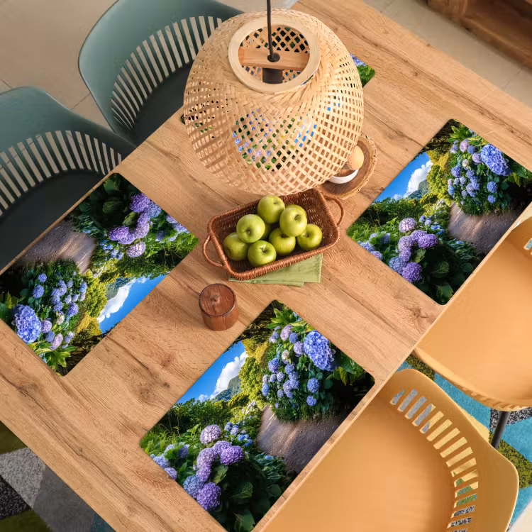 Hortsensia - Pad - Bloemen Placemat vinyl groot -zzsfeer5_Kitchenyeah-website