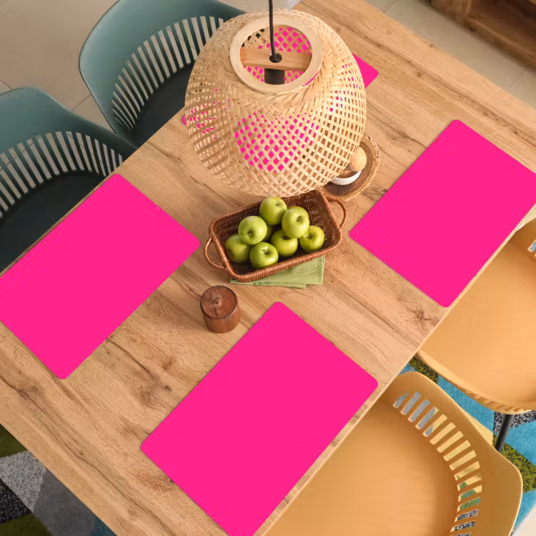 Hot - Fuchsia - Roze Placemat vinyl groot 368 -zzsfeer5_Kitchenyeah-website