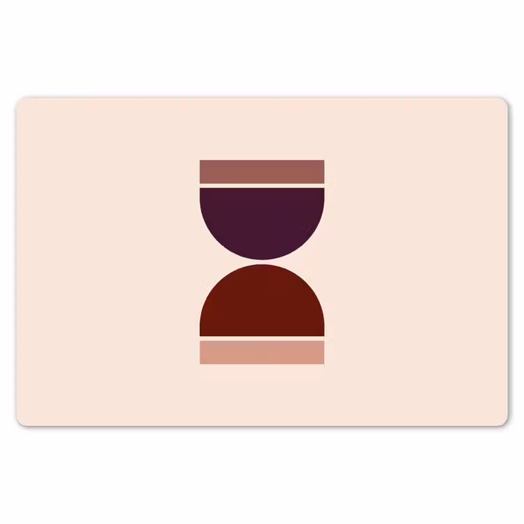 Zandloper - Symmetrisch - Rood - Paars Placemat vinyl groot -zzsfeer1_Kitchenyeah-website