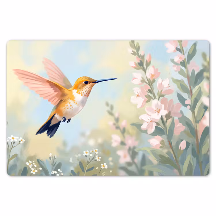 Kolibrie - Illustratie - Kleurrijk Placemat vinyl groot -zzsfeer1_Kitchenyeah-website
