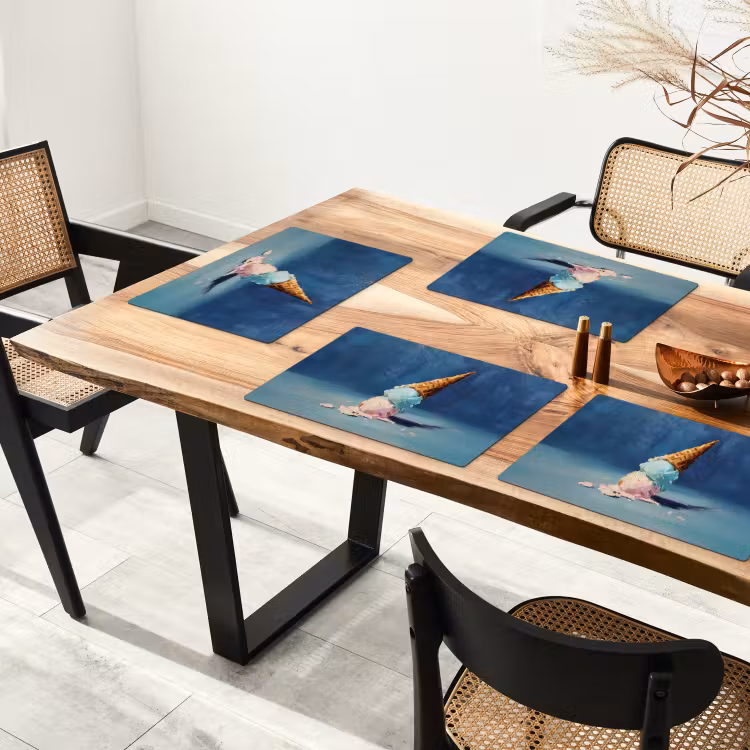 Ijshoorn - Bolletjes - Smelt - Roze Placemat vinyl groot -zzsfeer4_Kitchenyeah-website
