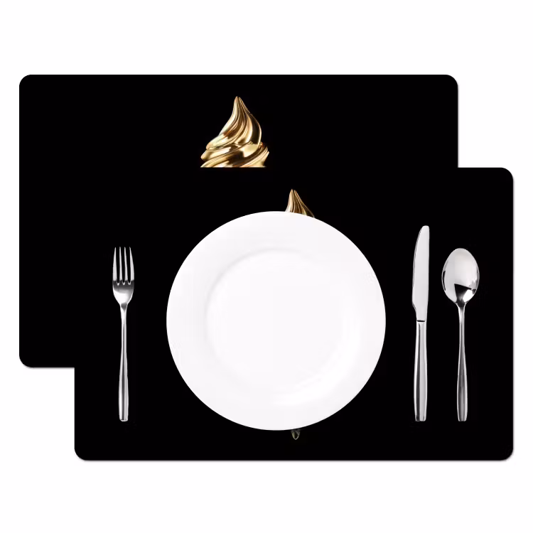 Ijs - Goud - Zwart - Eten Placemat vinyl groot -zzsfeer2_Kitchenyeah-website