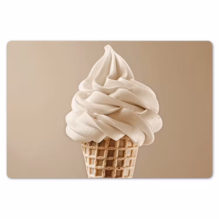 IJs - Softijs - Romig - Hoorntje - Beige Placemat vinyl groot -zzsfeer1_Kitchenyeah-website