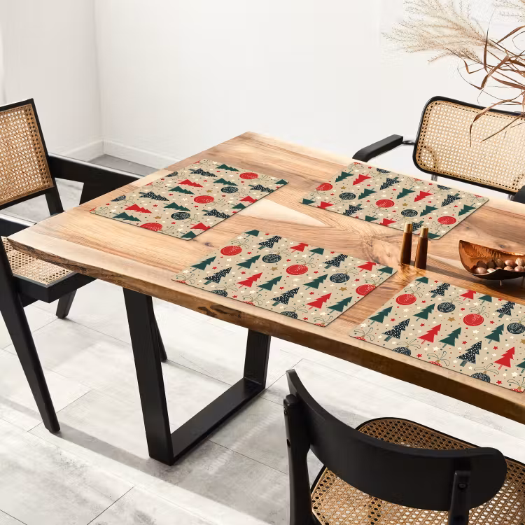 Illustratie - Kerst - Sterren Placemat vinyl groot 368 -zzsfeer4_Kitchenyeah-website