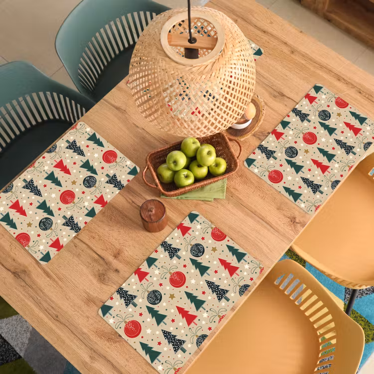 Illustratie - Kerst - Sterren Placemat vinyl groot 368 -zzsfeer5_Kitchenyeah-website