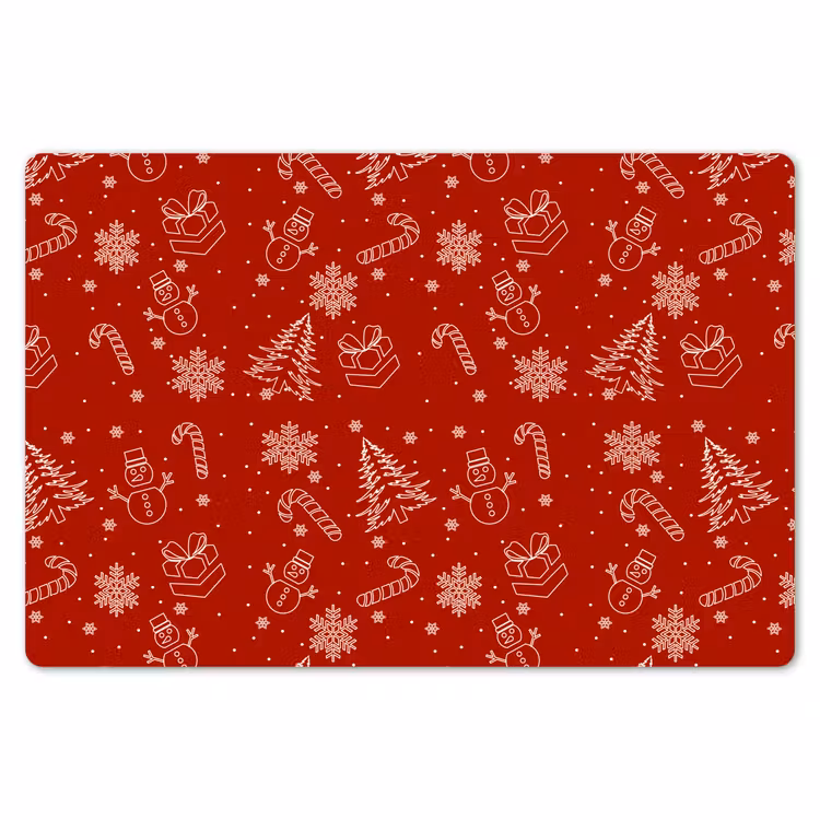 Illustratie - Kerstsymbolen - Rood Placemat vinyl groot 368 -zzsfeer1_Kitchenyeah-website