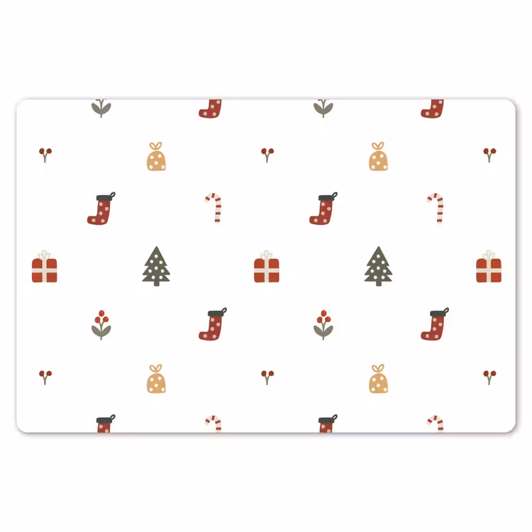 Illustratie - Kerstsymbolen - Wit Placemat vinyl groot 368 -zzsfeer1_Kitchenyeah-website