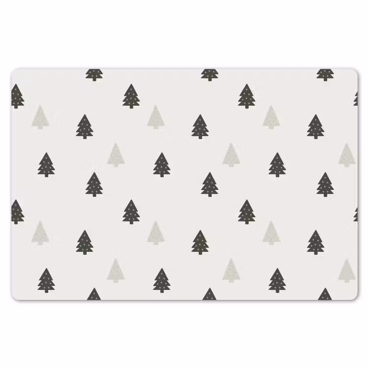 Illustratie - Kerstbomen - Wit Placemat vinyl groot 368 -zzsfeer1_Kitchenyeah-website