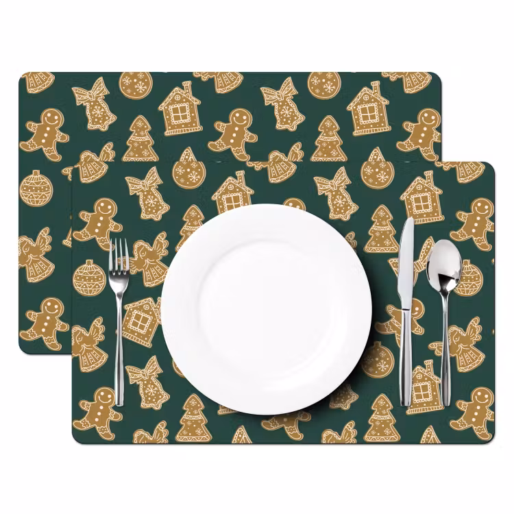 Illustratie - Koekjes - Groen Placemat vinyl groot 368 -zzsfeer2_Kitchenyeah-website