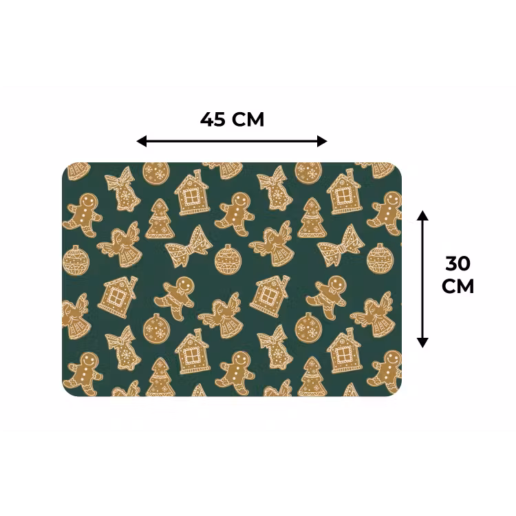 Illustratie - Koekjes - Groen Placemat vinyl groot 368 -specs