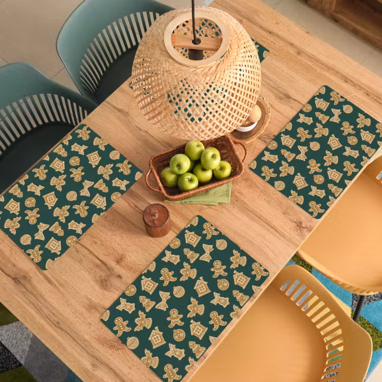 Illustratie - Koekjes - Groen Placemat vinyl groot 368 -zzsfeer5_Kitchenyeah-website