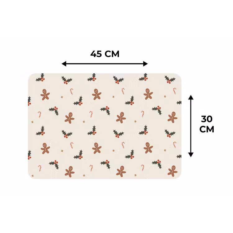 Illustratie - Figuren - Beige Placemat vinyl groot 368 -specs