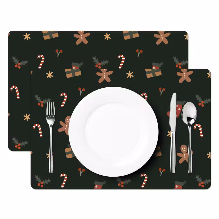 Illustratie - Figuren - Groen Placemat vinyl groot 368 -zzsfeer2_Kitchenyeah-website