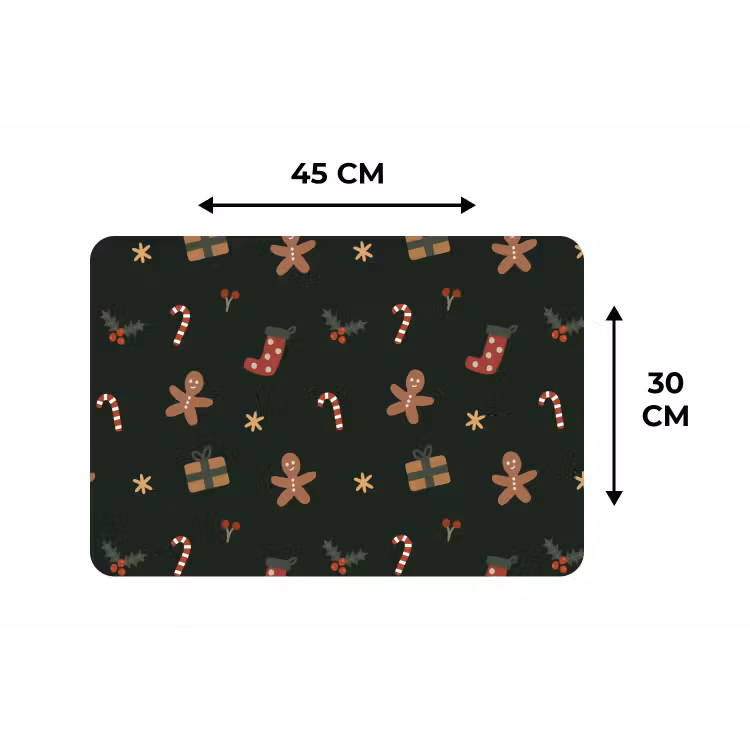 Illustratie - Figuren - Groen Placemat vinyl groot 368 -specs