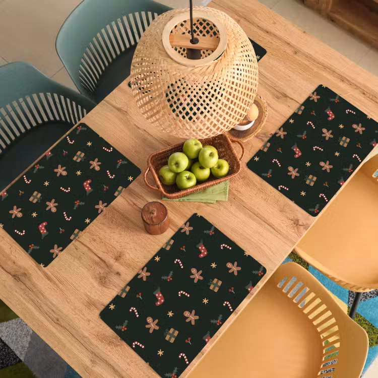 Illustratie - Figuren - Groen Placemat vinyl groot 368 -zzsfeer5_Kitchenyeah-website