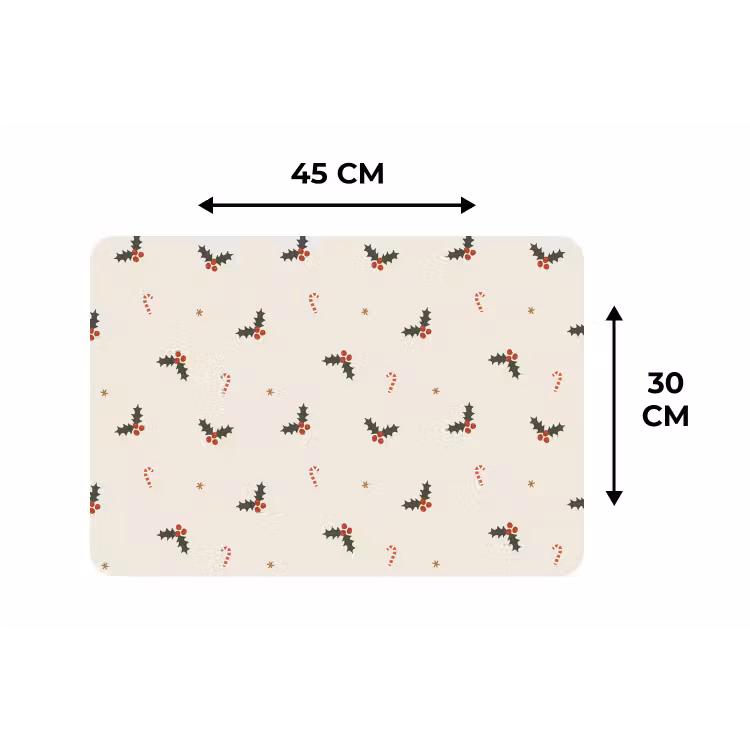Illustratie - Hulsttakken - Zuurstokken - Beige Placemat vinyl groot 368 -specs