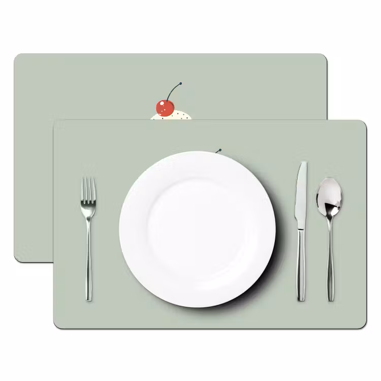 Illustratie - Ijsje - Spikkels - Kers Placemat vinyl groot -zzsfeer2_Kitchenyeah-website