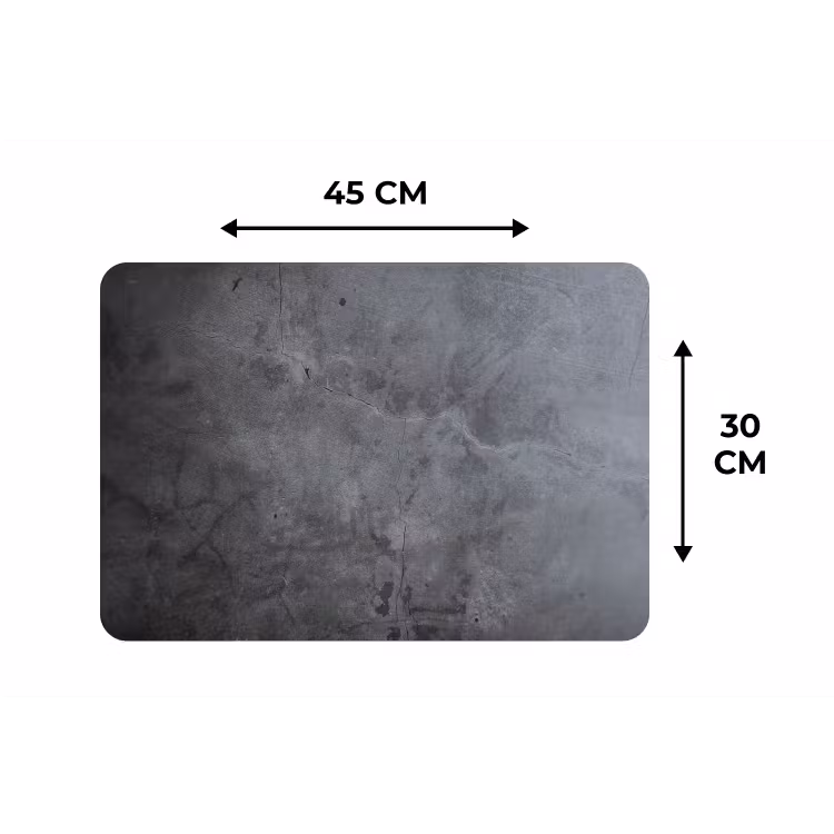 Industrieel - Beton - Grijs - Leisteen - Retro Placemat vinyl groot -specs